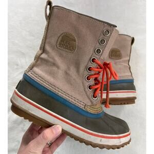 Sorel Premium Canvas Waterproof Boots Women's Winter Snow Lace Up Cold Weather